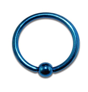 BCR Blue Nose/Eyebrow Hoop - Body Jewelry Australia