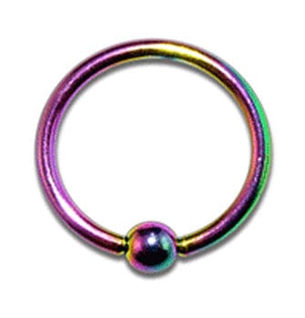 BCR Rainbow Nose/Eyebrow Hoop - Body Jewelry Australia