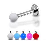 Surgical Steel Labret with Love UV Acrylic Ball - Body Jewelry Australia