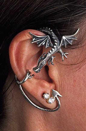 Silver Coloured Double Winged Ear Piercing - Body Jewelry Australia