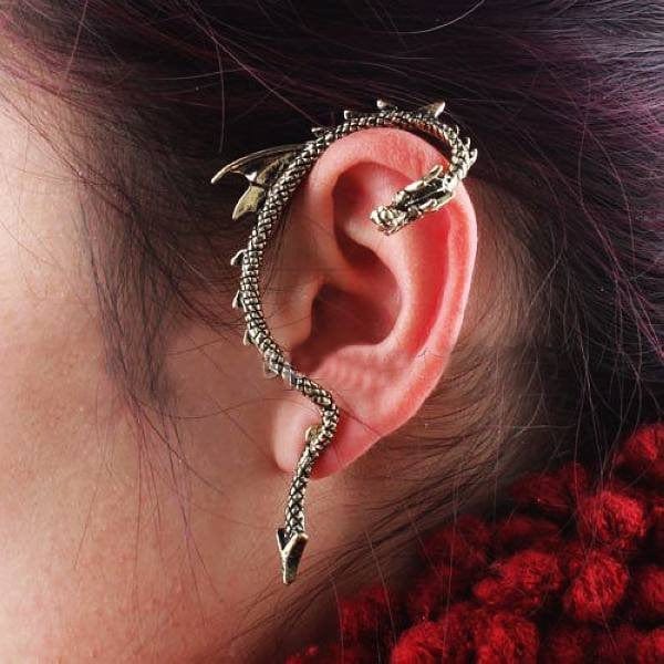 Bronze Coloured Dragon Ear Piercing - Body Jewelry Australia