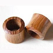 One Pair of Teak Wood Ear Tunnels - Body Jewelry Australia