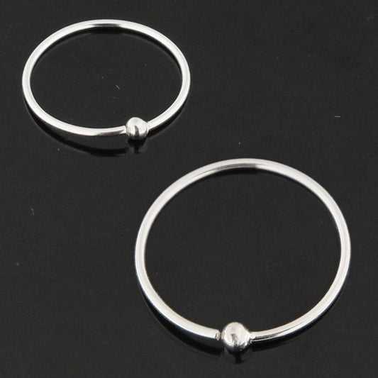 .925 Sterling Silver BCR Nose/Ear Hoop - Body Jewelry Australia